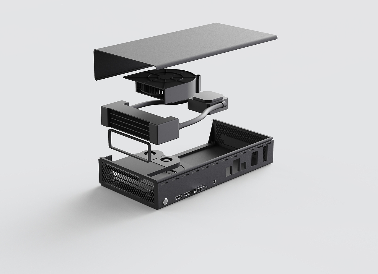 产品外观&结构设计*桌面mini PC主机设计