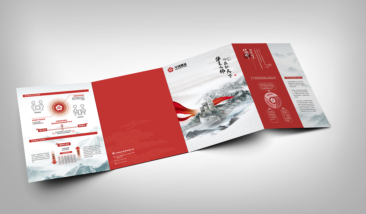 华锦基金宣传折页（图ZMjYwMzAwMzA0） - 书籍/画册 - 站酷设计师暖洋洋哒原创素材 - 站酷ZCOOL