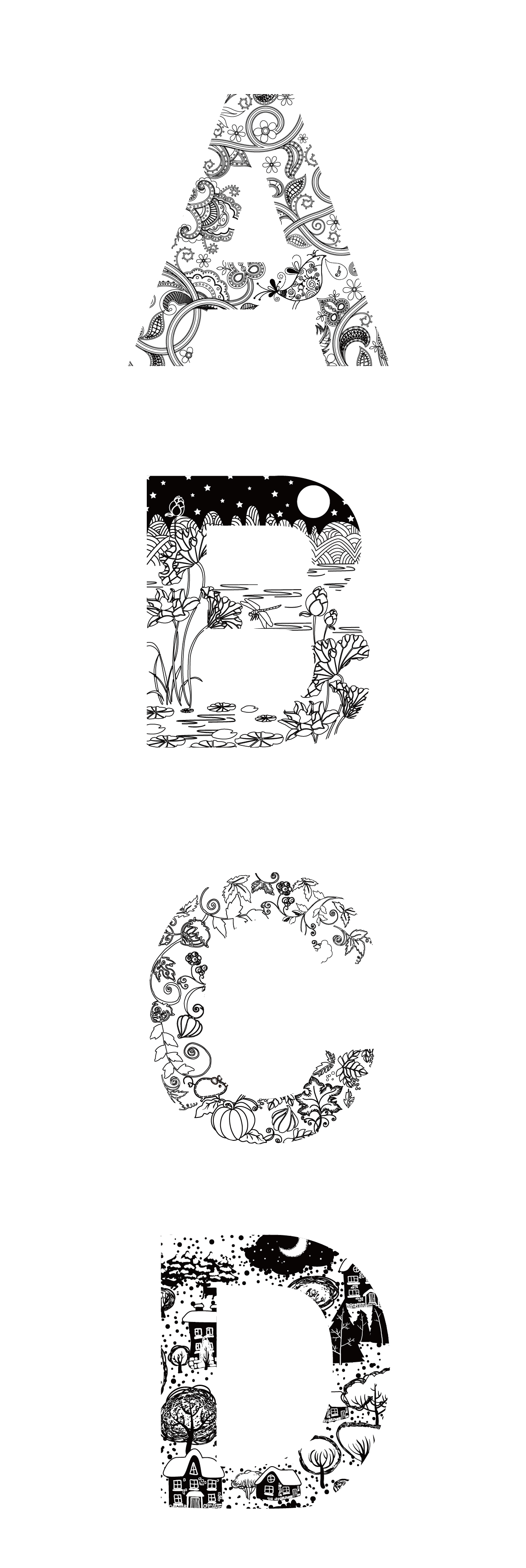 字母插画（图ZNzA5MzIzMDQ=） - 新锐潮流插画 - 站酷设计师刘喆钰_Ra原创素材 - 站酷ZCOOL