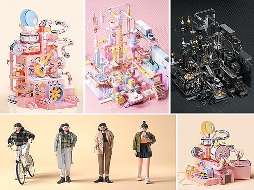 C4D场景角色作品合辑