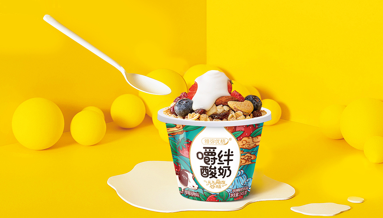 z世代跨界酸奶-嚼绊酸奶|平面|包装|荣智爆品研究社 - 原创作品
