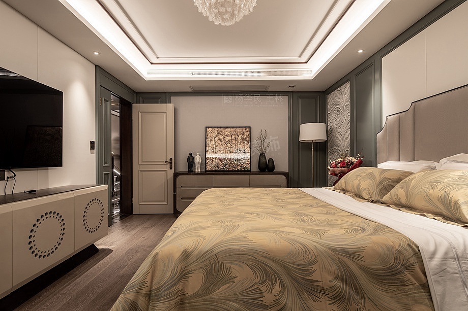 恒大麓山湖装修竣工图,轻奢混搭风别墅设计案例