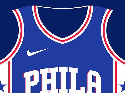 NBA 76人队 球衣壁纸