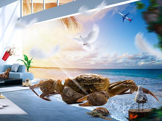 大閘蟹合成練習(xí)（個(gè)人主頁(yè)-ZMzgxMzMxMzY=） - 電商 - 站酷設(shè)計(jì)師尼迪原創(chuàng)素材 - 站酷ZCOOL