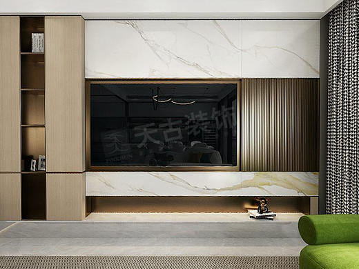 东原旭辉江山樾叠拼装修|现代简约风格别墅-天古装饰