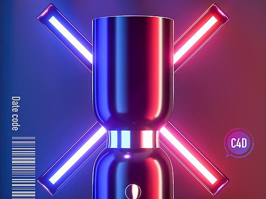 2022年 C4D 电商 塞博朋克 灯光