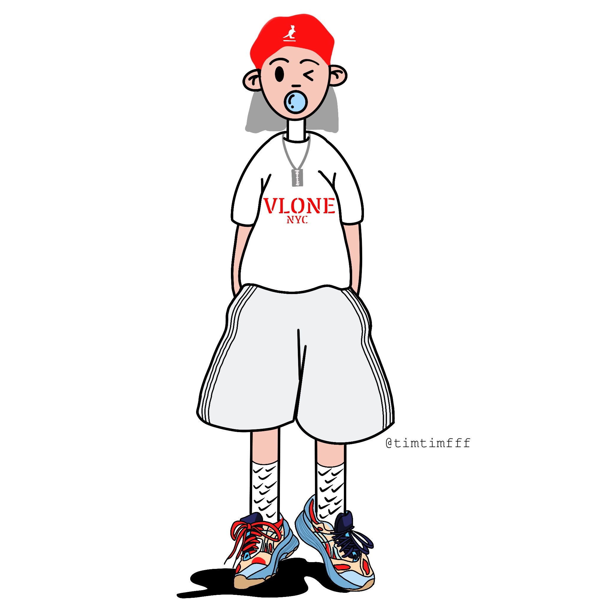 穿搭插画|插画|涂鸦/潮流|timtimfff - 原创作品 - 站酷 (zcool)