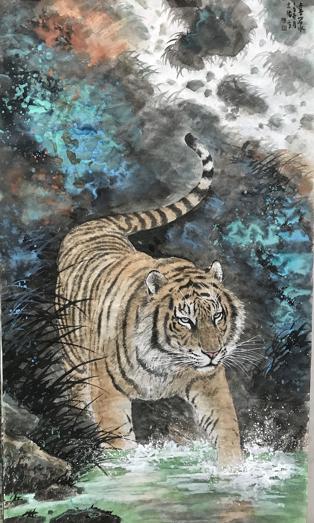 大伟老师没骨重彩新作