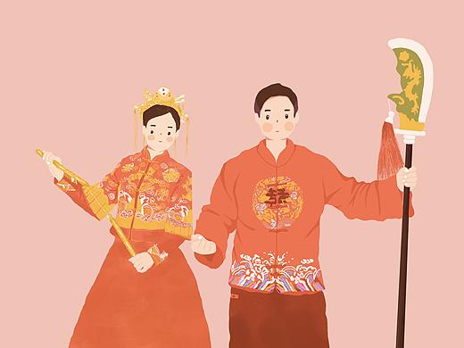 婚礼插画