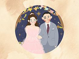婚礼插画-3