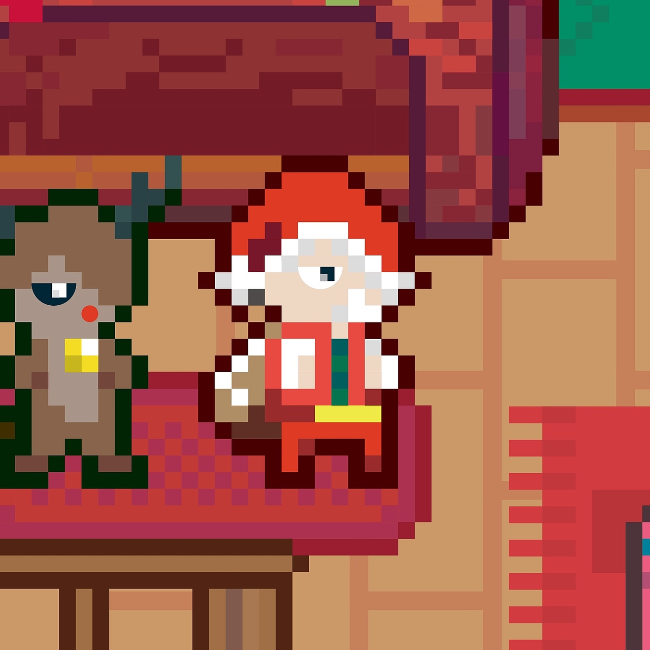 圣诞节像素插画