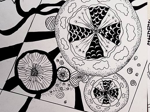 《披薩》（個人主頁-ZNTM1OTM0MTI=） - 藝術(shù)插畫 - 站酷設(shè)計師秋秋子阿原創(chuàng)素材 - 站酷ZCOOL