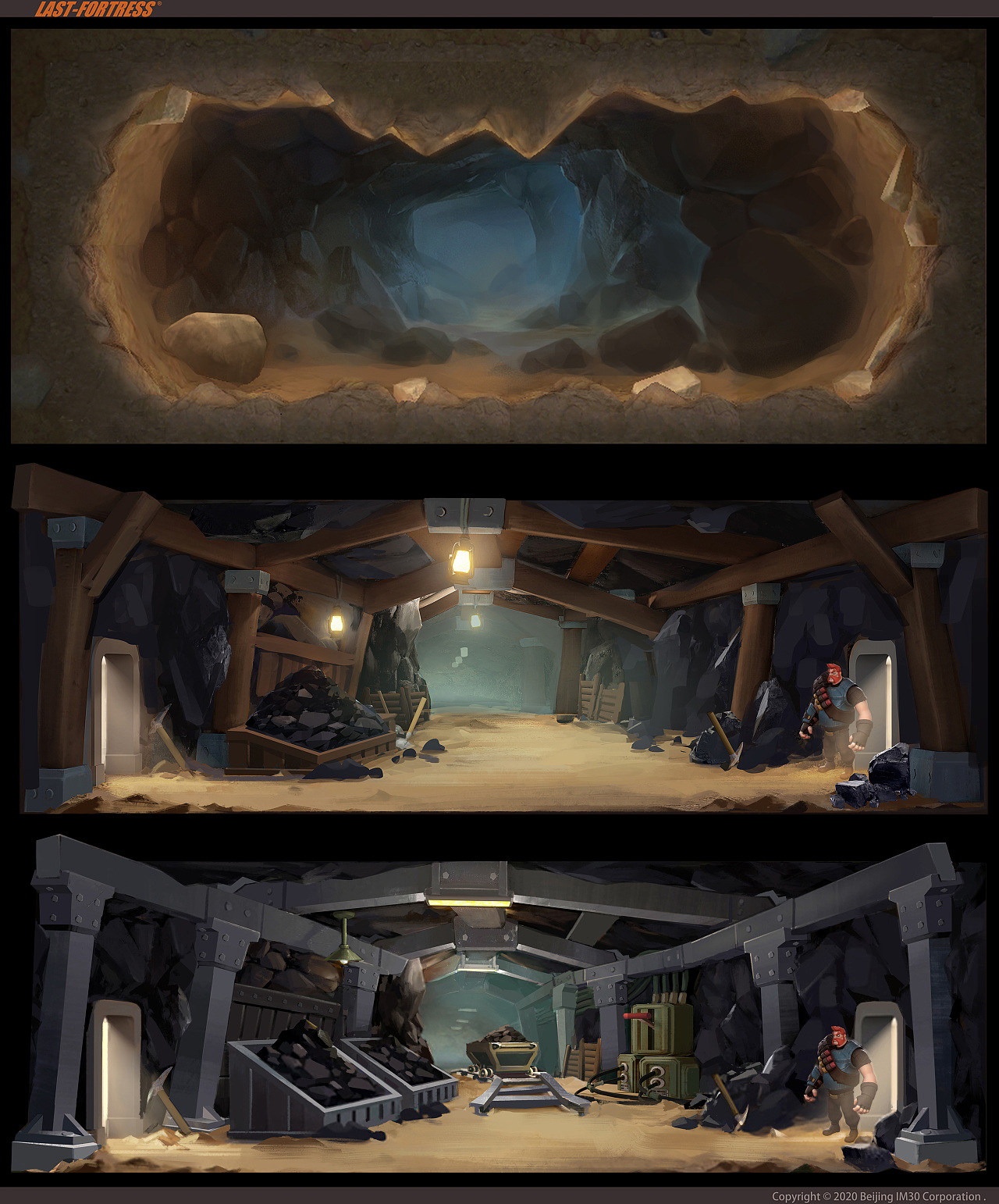 《last fortress》项目—矿洞相关房间设计|插画|游戏原画|王四两