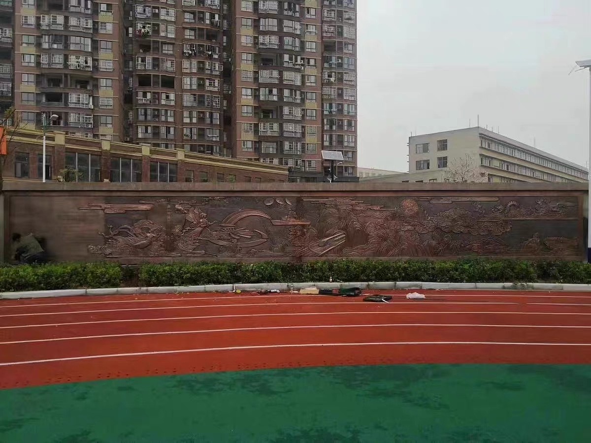 体育馆围墙浮雕设计公司