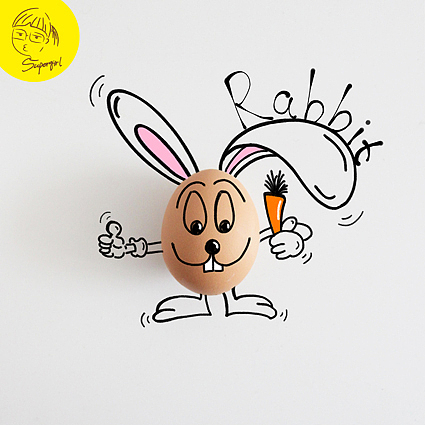 supergirl要画画之原创鸡蛋动物系列