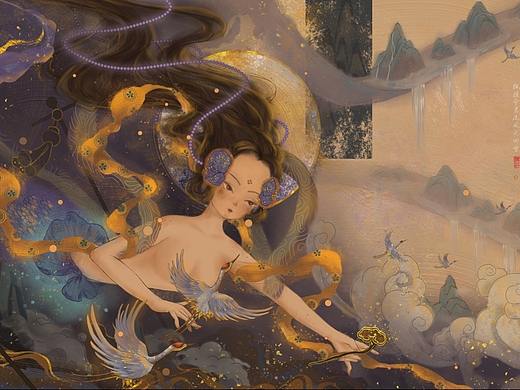 毕设"惊鸿"系列插画设计