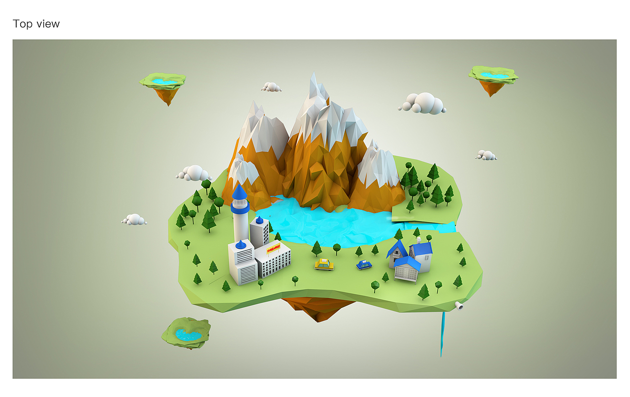 空中的岛屿（图ZOTk0NTIzMzY=） - 场景 - 站酷设计师你开水哥哥原创素材 - 站酷ZCOOL