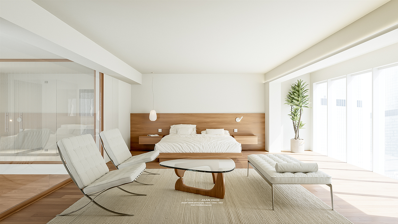 极简样板间效果图表现