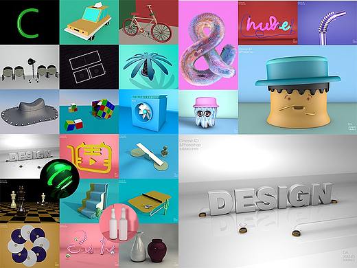 C4D几何体/样条曲线/NURBS建模