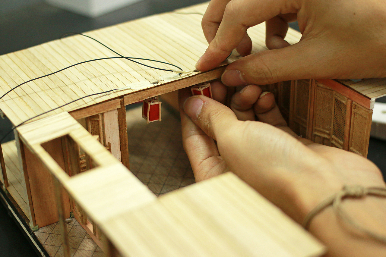 徽派古民居建筑模型