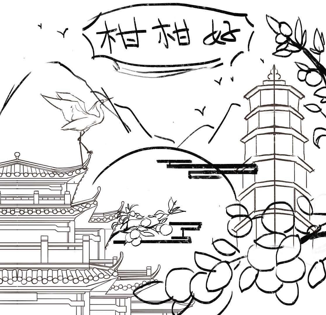 仅存的两张构图草稿