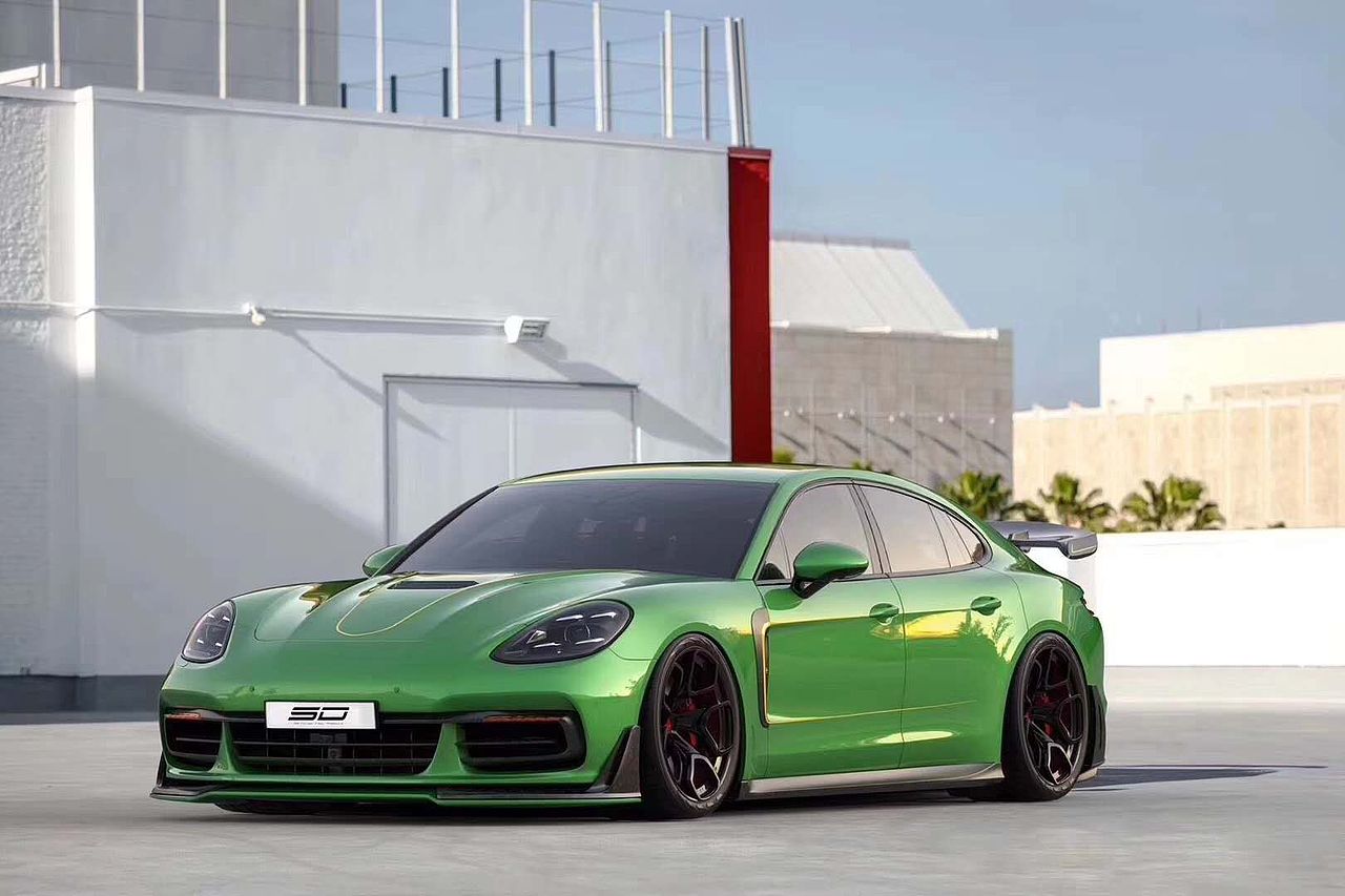 保时捷Panamera 971改装SD 款碳纤维小包围 机盖 前唇