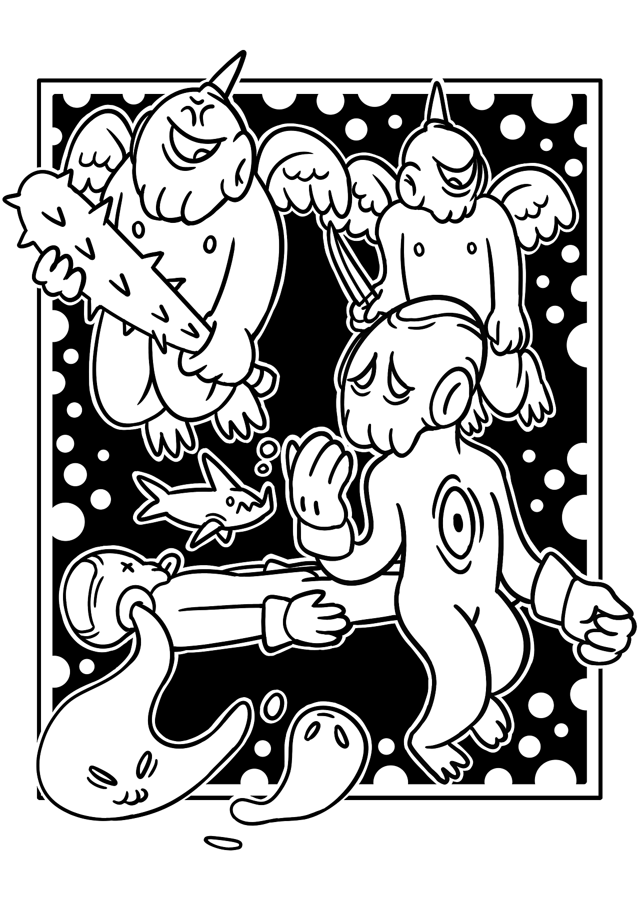 * 成堆调皮鬼（图ZMjMzOTYxMDk2） - 新锐潮流插画 - 站酷设计师VICCCCX原创素材 - 站酷ZCOOL