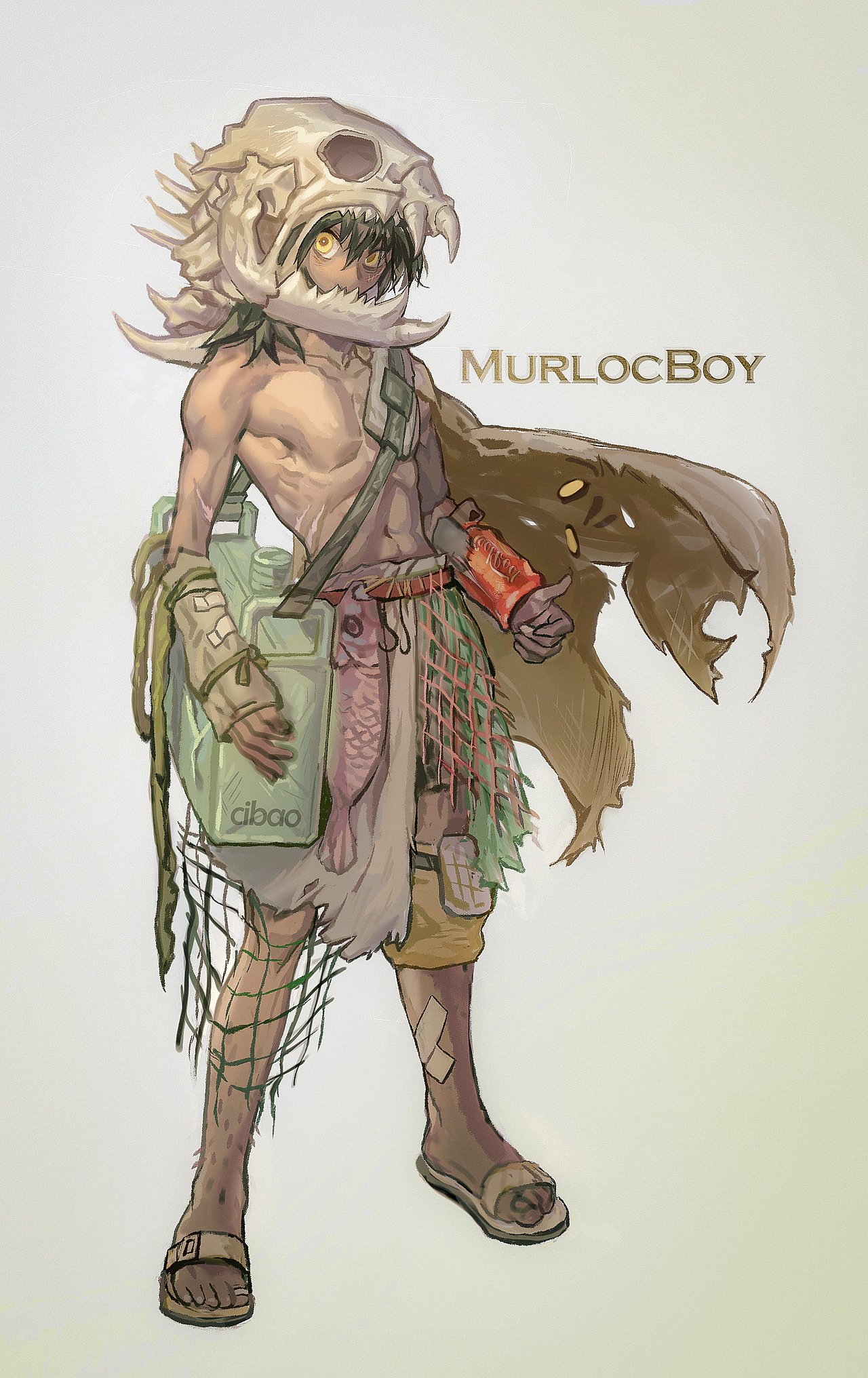 魚(yú)人男孩（圖ZMjczNTkwNjI4） - 概念設(shè)定 - 站酷設(shè)計(jì)師此寶原創(chuàng)素材 - 站酷ZCOOL