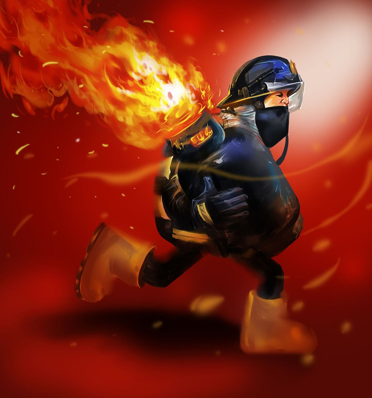 消防战士（图ZMjM4ODE4MzA0） - 商业插画 - 站酷设计师youyiguangku原创素材 - 站酷ZCOOL