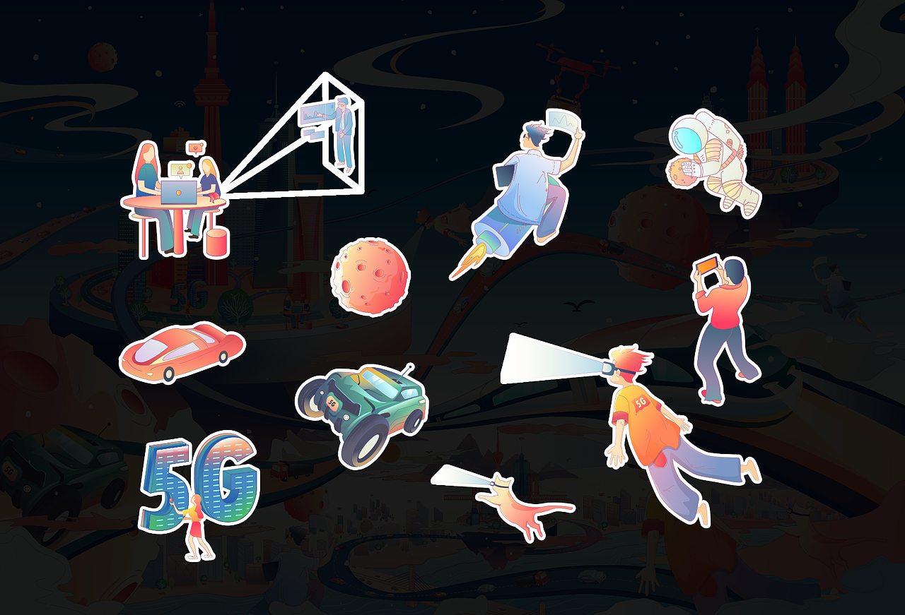 速度让惊叹发生-5G未来城市（图ZMjQzMDc2NDQw） - 海报 - 站酷设计师红小果原创素材 - 站酷ZCOOL