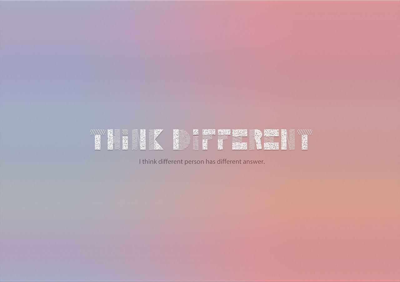 think different 字体效果