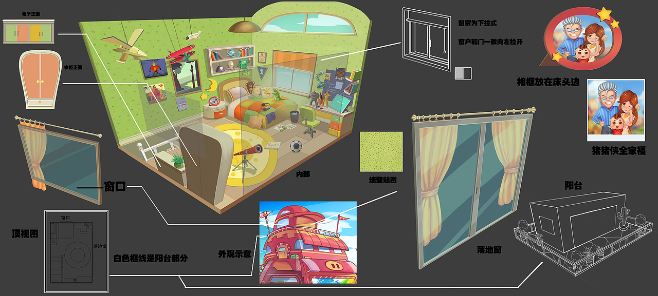 猪猪侠11部 室内场景设计（图ZMjYwMzgyNTUy） - 动画片 - 站酷设计师小熊帽瑞恩原创素材 - 站酷ZCOOL
