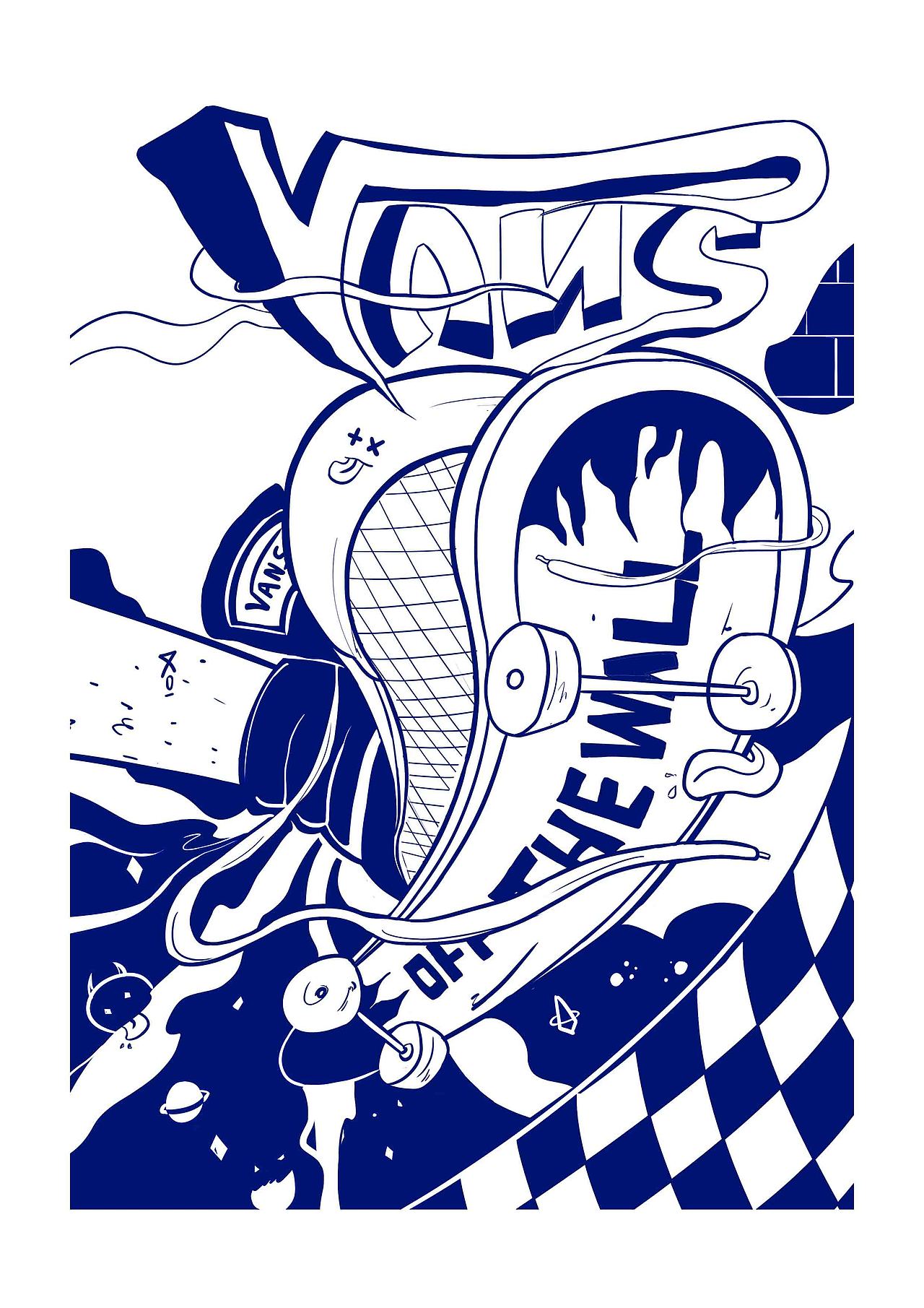 vans艺术家# 重在参与|插画|艺术插画|不专业设计狗_原创作品-湛後