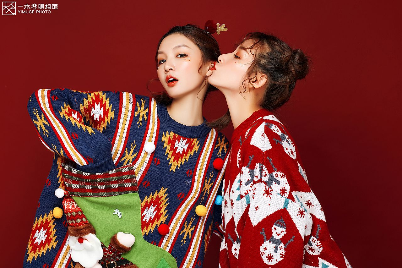 圣诞闺蜜照（图ZMTg5NzU3MjYw） - 人像摄影 - 站酷设计师一木各照相馆原创素材 - 站酷ZCOOL