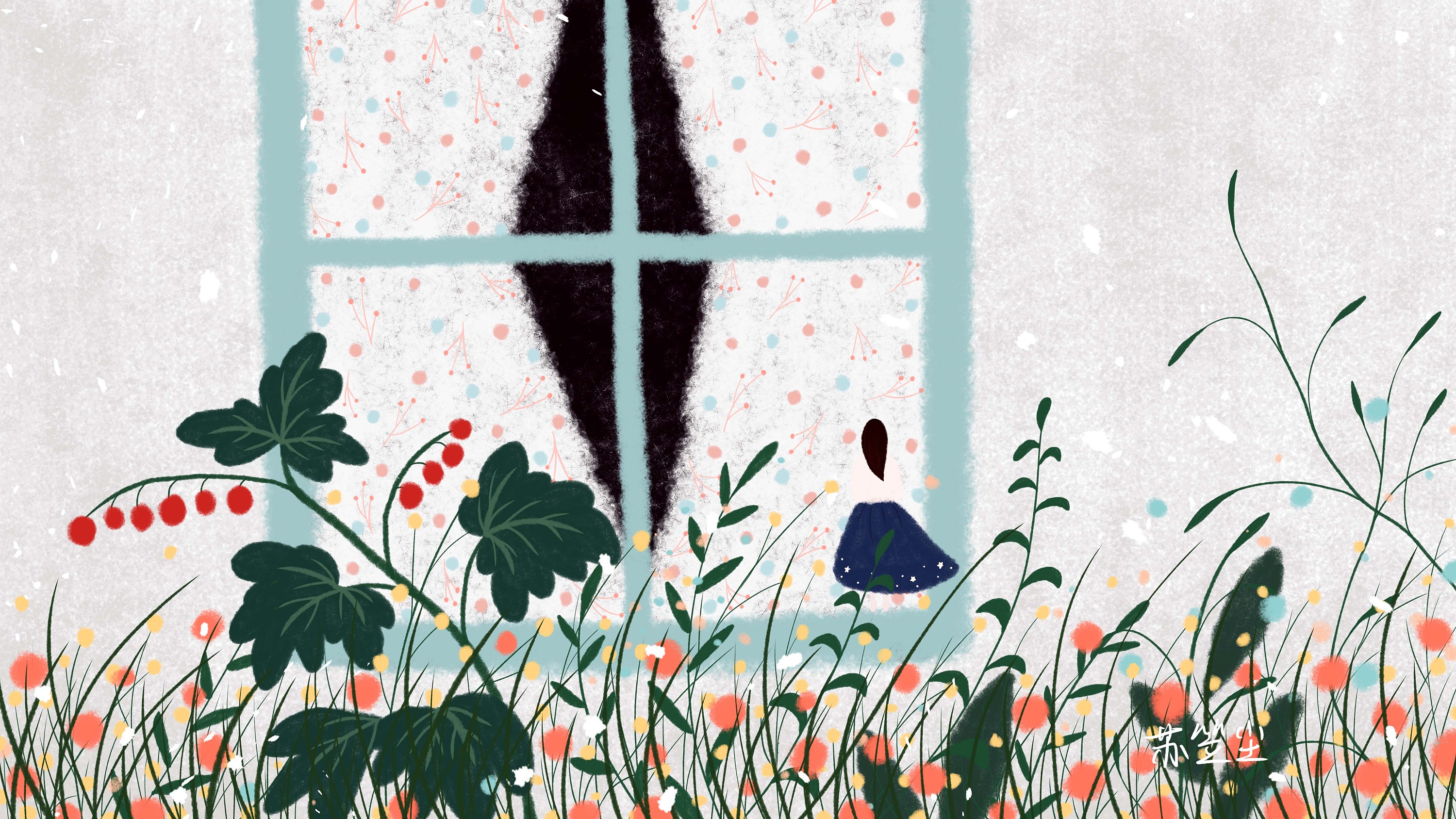 【窗外】|插画|商业插画|苏笠尘 - 原创作品 - 站酷 (zcool)