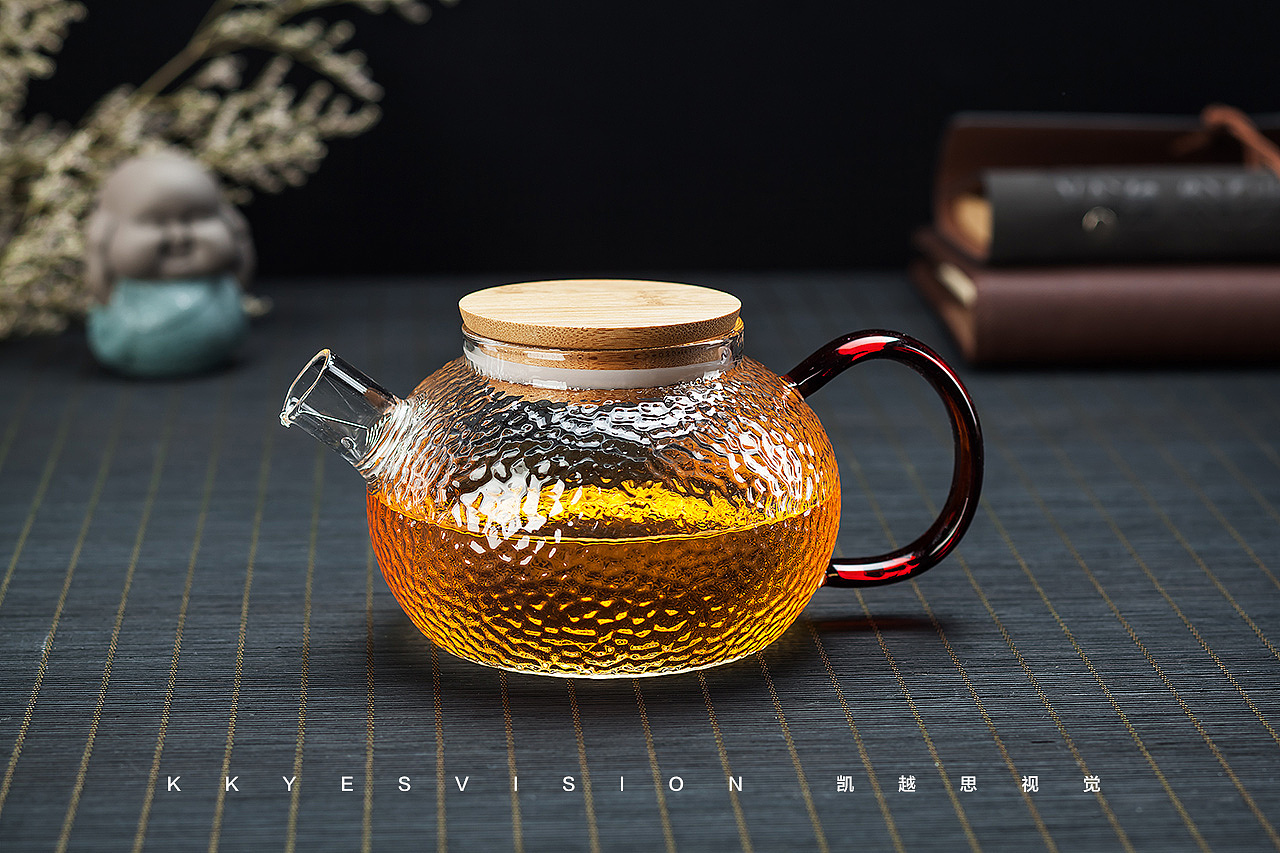 玻璃茶壶 茶杯 龙鳞纹茶具 静物拍摄 南京商业产品摄影