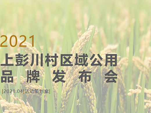 2021上彭川区域公用品牌发布会-农副产品乡村振兴-24P