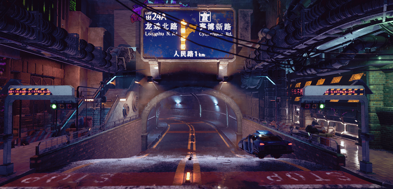 Ue4地编_参考：赛博朋克霓虹中国（图ZMjYyMTY4ODY4） - VR设计 - 站酷设计师YAN一岩原创素材 - 站酷ZCOOL