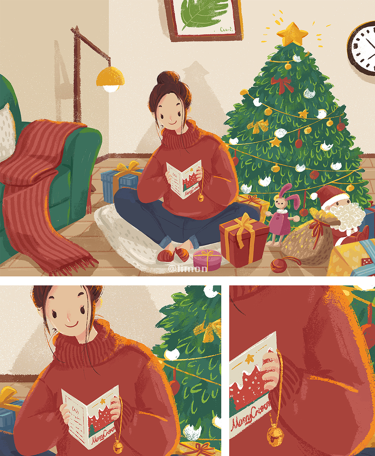 MERRY CHRISTMAS（图ZMTM3Njg5NDY4） - 商业插画 - 站酷设计师杜_鹃原创素材 - 站酷ZCOOL