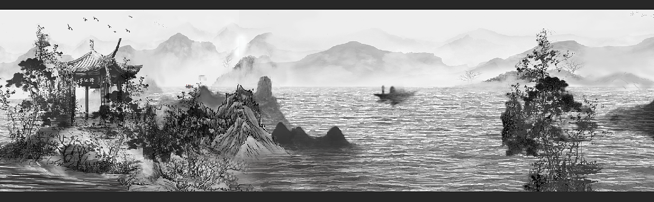 水墨意境（图ZMzE4NTk2Mzg4） - 商业插画 - 站酷设计师雅韵彩绘原创素材 - 站酷ZCOOL