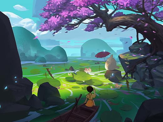 Q版场景 龙猫同人