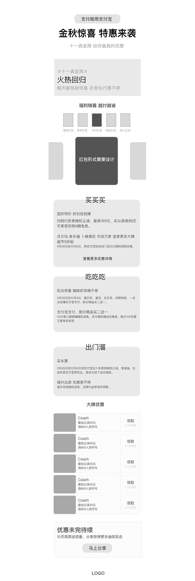 支付宝活动H5长图设计