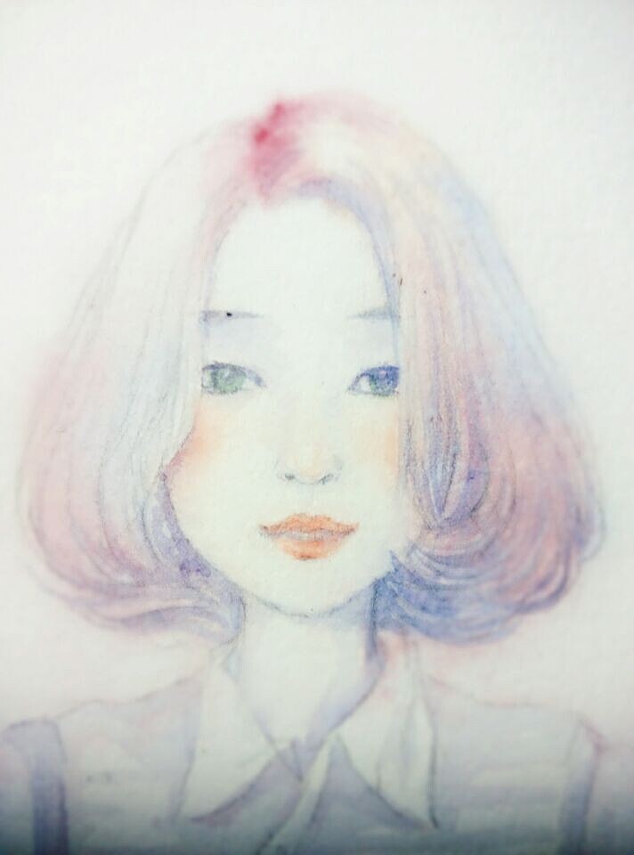 斗米的水彩插画