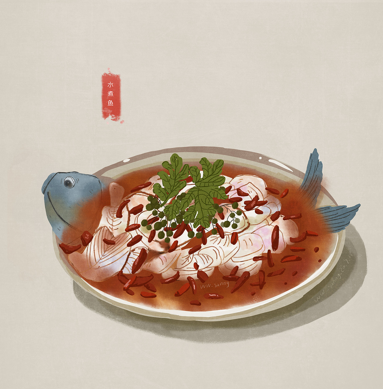 手绘美食川菜十大名菜持续更新