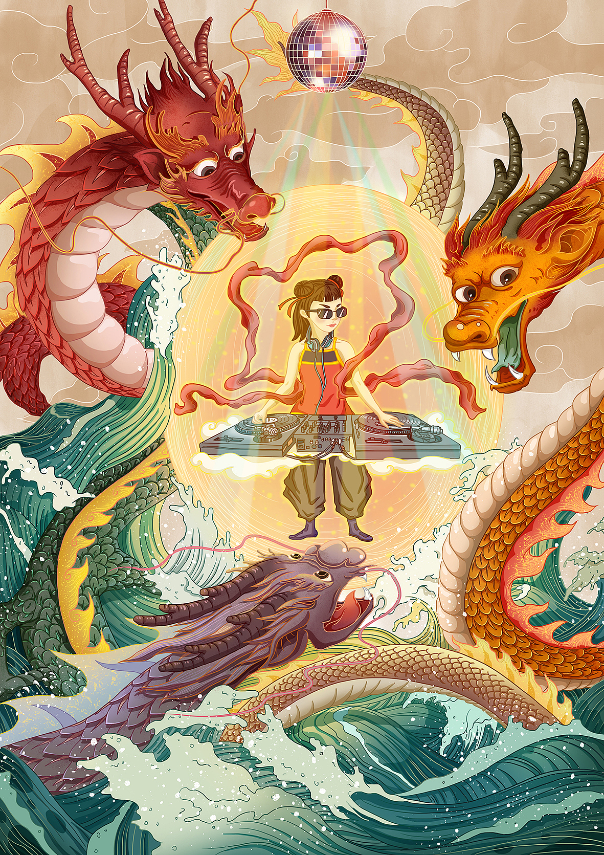 神话故事的现代演绎（图ZMTAzNzI2ODA4） - 商业插画 - 站酷设计师一颗圆豆包原创素材 - 站酷ZCOOL