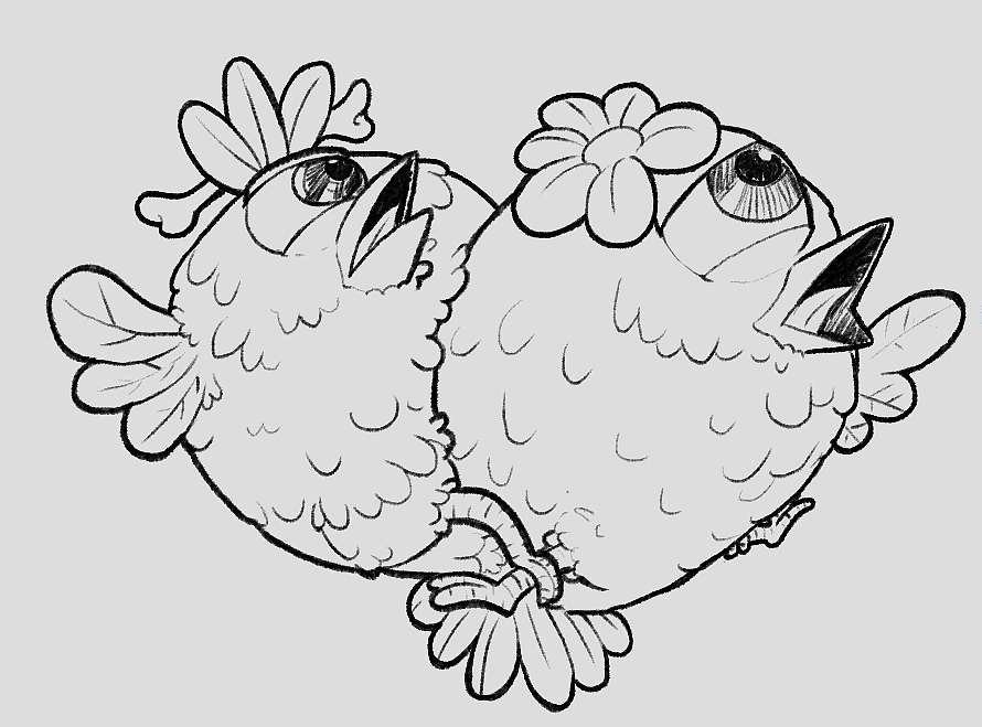 山海经比翼鸟|插画|概念设定|坐望做忘_原创作品-站酷zcool