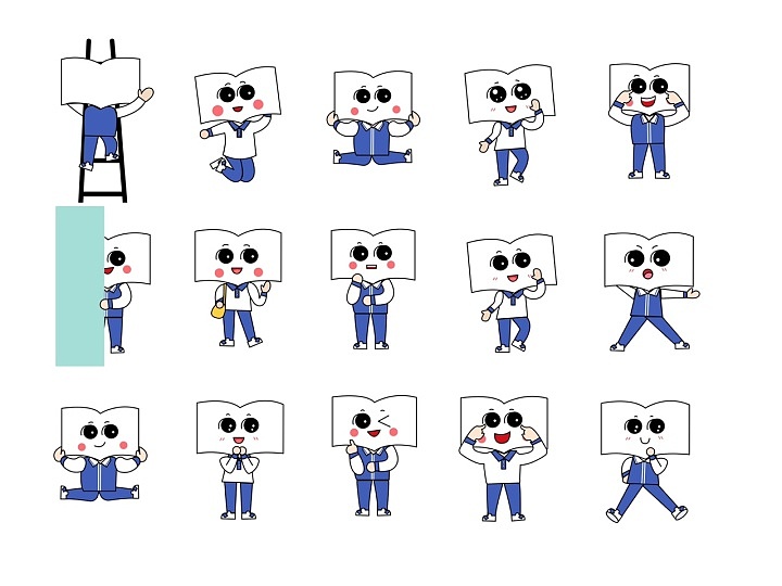 新東方深圳校服書人形象設(shè)計(jì)（圖ZMjA4MTA1Njg4） - IP形象 - 站酷設(shè)計(jì)師Z50579123原創(chuàng)素材 - 站酷ZCOOL