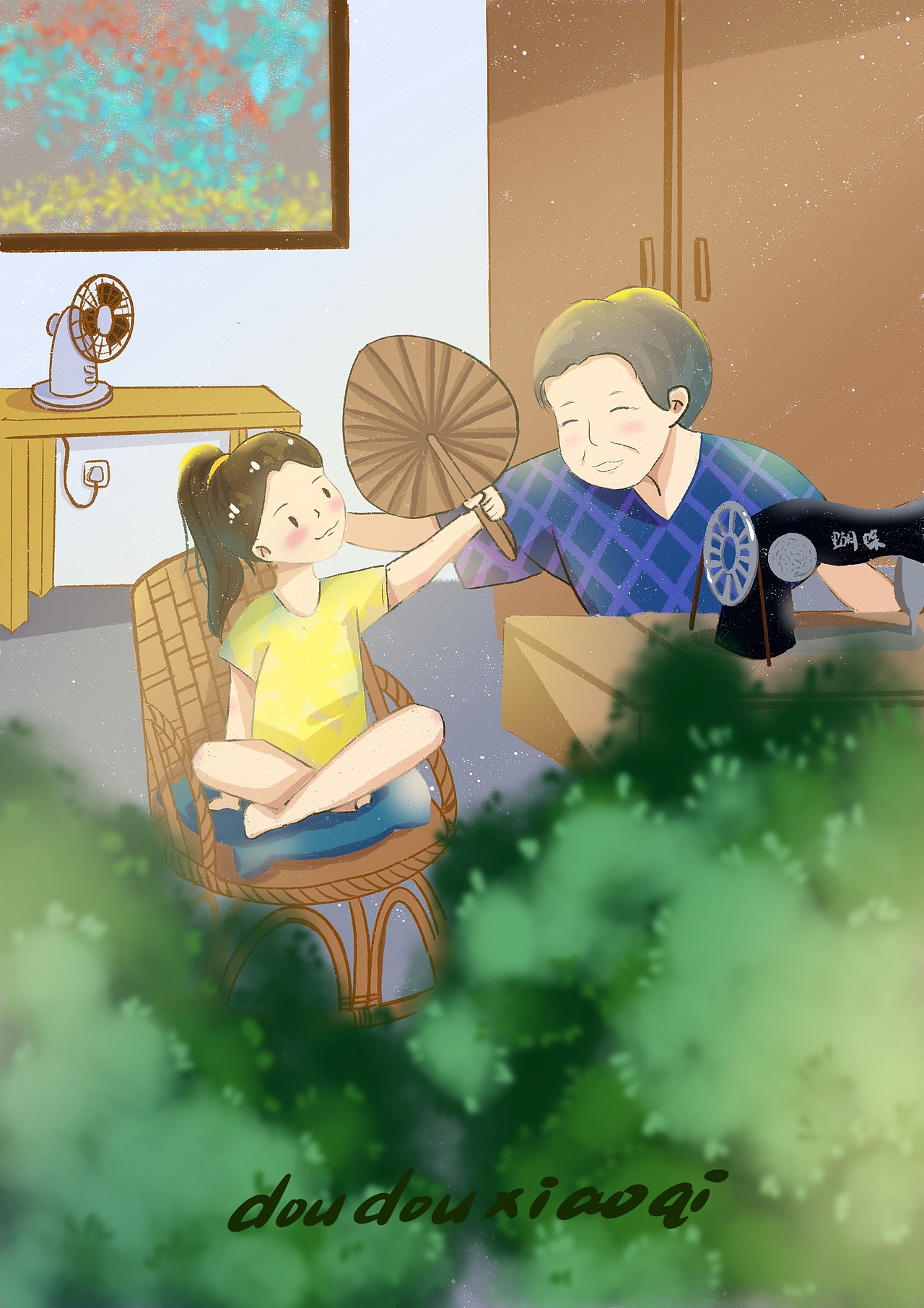外婆|插画|儿童插画|豆豆小柒daisy_原创作品-站酷zcool