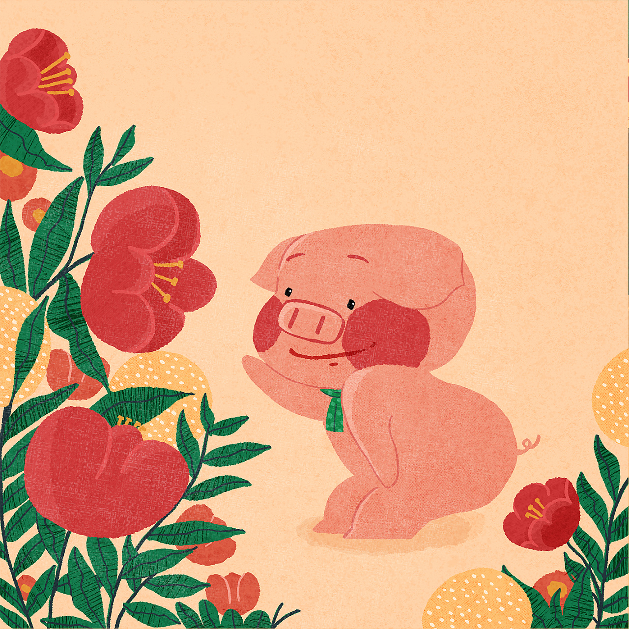 2019当一只优秀的猪|插画|儿童插画|ading阿丁 - 原创作品 - 站酷