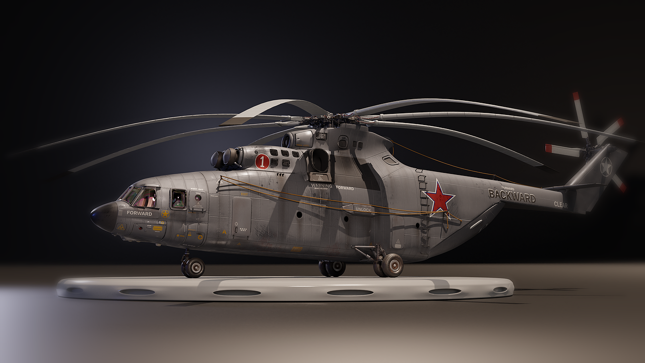 "MI-26直升机" 3D高细节模型 附带插画和制做过程（图ZMjg2NzM3ODMy） - 动画/影视 - 站酷设计师小梦魇33原创素材 - 站酷ZCOOL